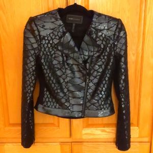 Bcbgmaxazria sequin black moto biker style jacket. XS